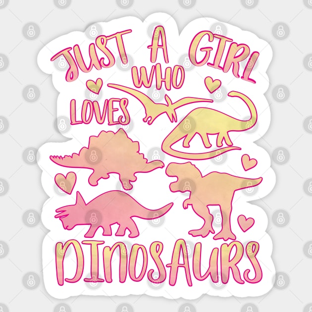 Just a girl who loves dinosaurs Sticker by PrettyPittieShop